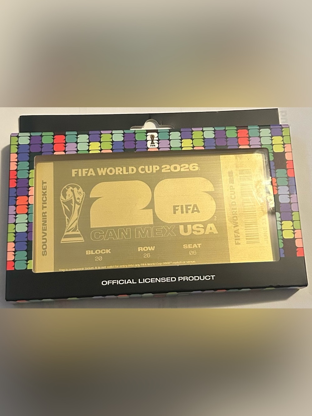 FIFA World Cup 2026 Souvenir Gold Ticket